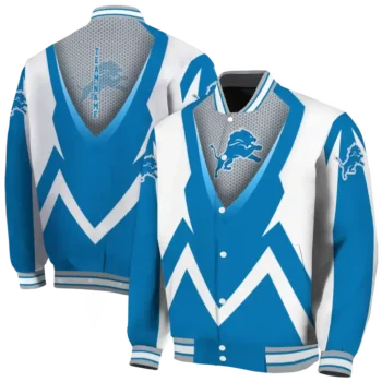 custom detroit lions v stripes blue white varsity jacket fashion forward.webp