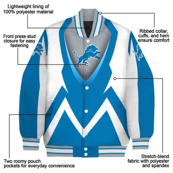 custom detroit lions v stripes blue white varsity jacket new arrival.webp
