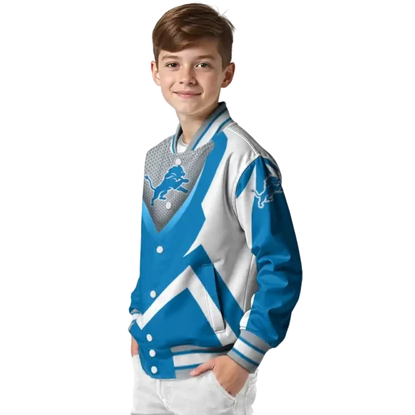 custom detroit lions v stripes blue white varsity jacket trendy.webp