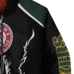 custom green bay packers claw blood green black bomber jacket best selling