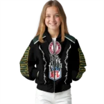 custom green bay packers claw blood green black bomber jacket best selling