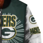 custom green bay packers ferris arena green white bomber jacket best selling