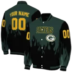 custom green bay packers flame border green black varsity jacket best selling.webp