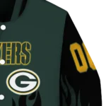custom green bay packers flame border green black varsity jacket best selling.webp