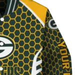 custom green bay packers hexagon grid green varsity jacket best selling.webp