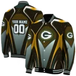 custom green bay packers mesh chest yellow crocs black varsity jacket best selling.webp