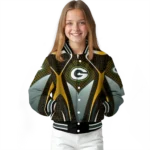 custom green bay packers mesh chest yellow crocs black varsity jacket best selling.webp