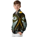 custom green bay packers mesh chest yellow crocs black varsity jacket best selling.webp