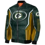 custom green bay packers power plate green bomber jacket best selling
