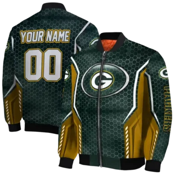 custom green bay packers power plate green bomber jacket fashion forward