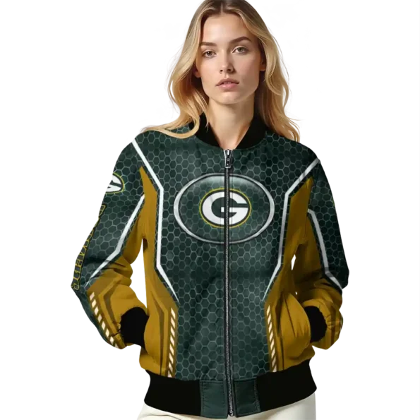 custom green bay packers power plate green bomber jacket latest model