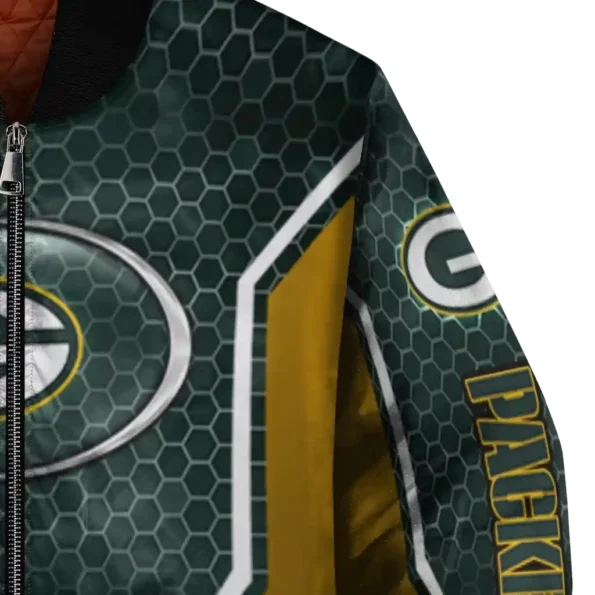 custom green bay packers power plate green bomber jacket premium grade
