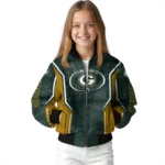 custom green bay packers power plate green bomber jacket best selling