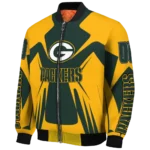 custom green bay packers spider mark green yellow crocs bomber jacket best selling