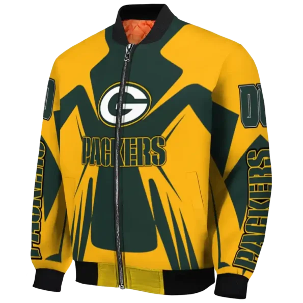 custom green bay packers spider mark green yellow crocs bomber jacket best selling