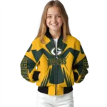 custom green bay packers spider mark green yellow crocs bomber jacket best selling