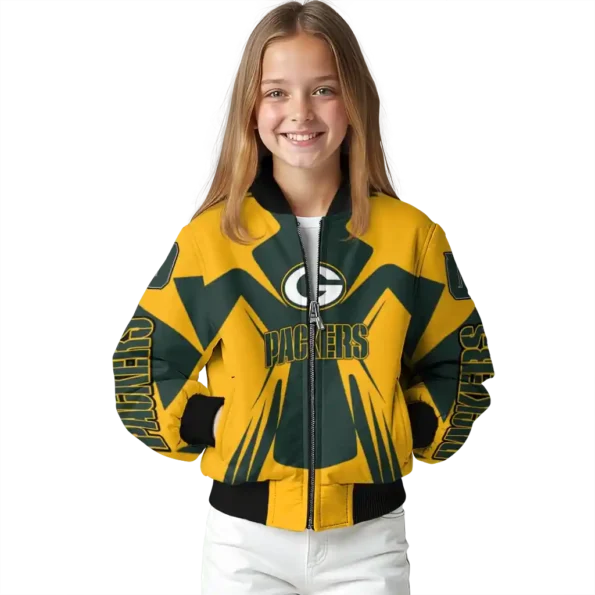 custom green bay packers spider mark green yellow crocs bomber jacket top rated