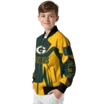 custom green bay packers spider mark green yellow crocs bomber jacket best selling