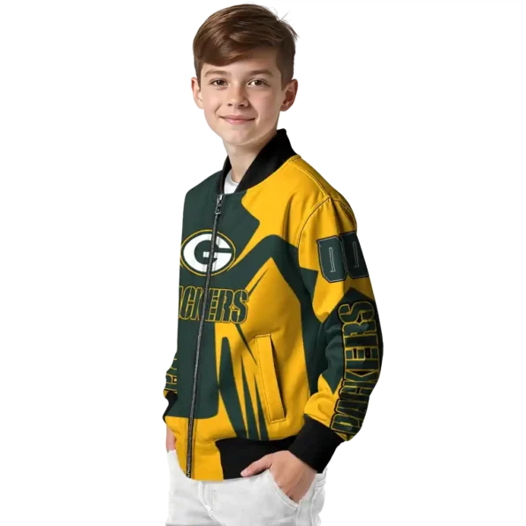 custom green bay packers spider mark green yellow crocs bomber jacket trendy