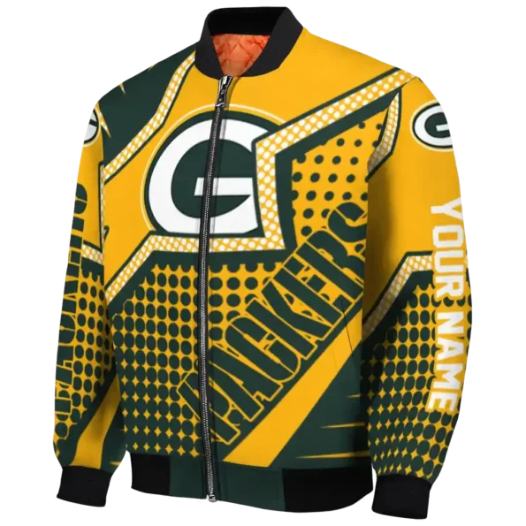 custom green bay packers star burst green bomber jacket best selling