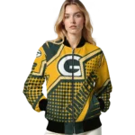 custom green bay packers star burst green bomber jacket best selling
