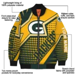 custom green bay packers star burst green bomber jacket best selling