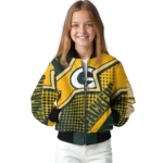 custom green bay packers star burst green bomber jacket best selling
