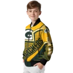 custom green bay packers star burst green bomber jacket best selling