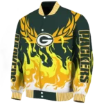 custom green bay packers winged blaze green white varsity jacket best selling.webp
