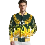 custom green bay packers winged blaze green white varsity jacket best selling.webp