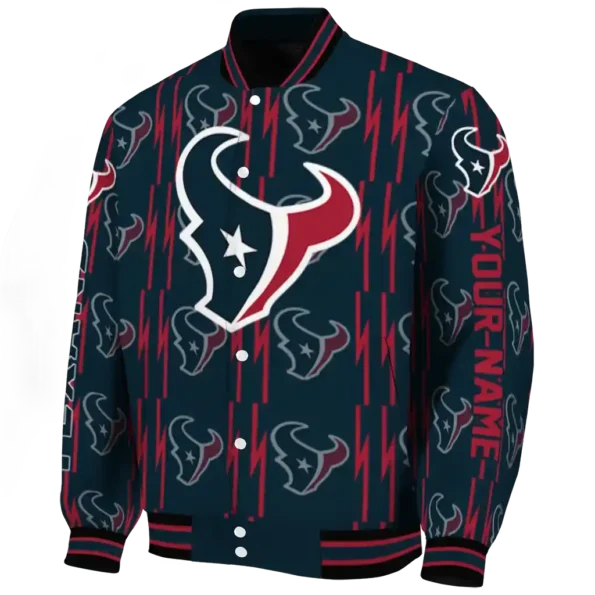 custom houston texans bolt stripe blue varsity jacket best selling.webp