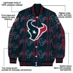 custom houston texans bolt stripe blue varsity jacket best selling.webp