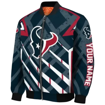 custom houston texans chevron angles blue bomber jacket best selling