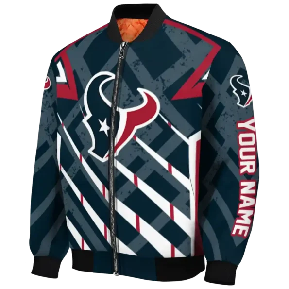 custom houston texans chevron angles blue bomber jacket best selling