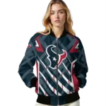 custom houston texans chevron angles blue bomber jacket best selling