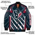 custom houston texans chevron angles blue bomber jacket best selling