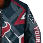 custom houston texans chevron angles blue bomber jacket best selling