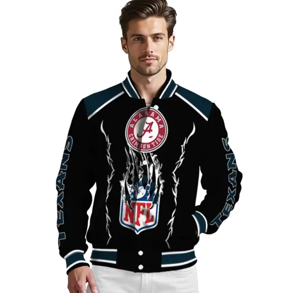 custom houston texans claw blood blue black varsity jacket high quality.webp
