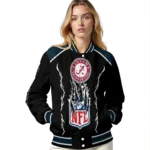 custom houston texans claw blood blue black varsity jacket best selling.webp
