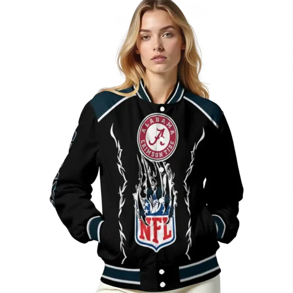 custom houston texans claw blood blue black varsity jacket latest model.webp