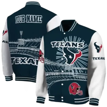 custom houston texans ferris arena blue white varsity jacket fashion forward.webp