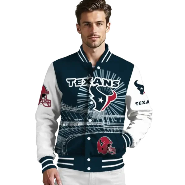 custom houston texans ferris arena blue white varsity jacket high quality.webp