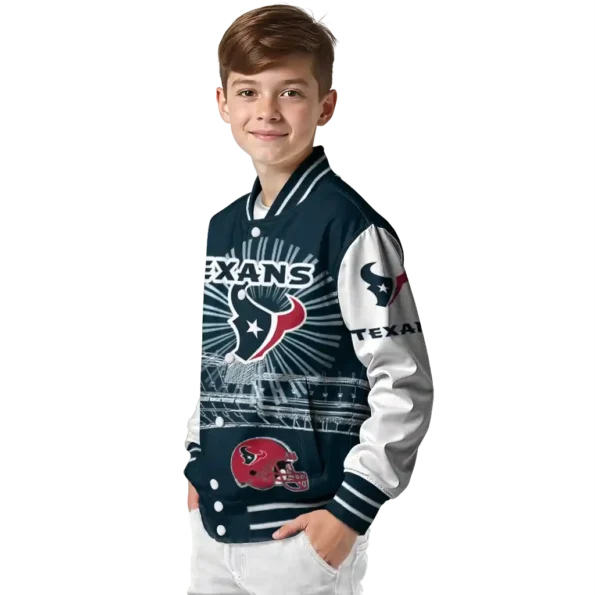custom houston texans ferris arena blue white varsity jacket trendy.webp