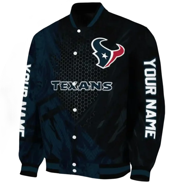 custom houston texans hexagon mesh blue black varsity jacket best selling.webp