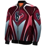 custom houston texans mesh chest red crocs black bomber jacket best selling