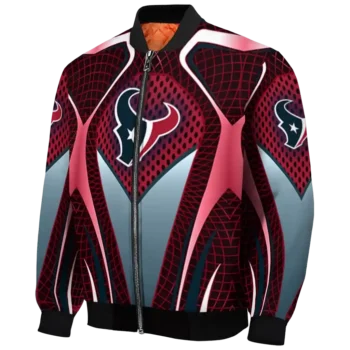custom houston texans mesh chest red crocs black bomber jacket best selling