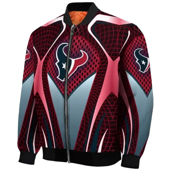 custom houston texans mesh chest red crocs black bomber jacket best selling