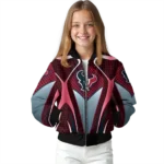 custom houston texans mesh chest red crocs black bomber jacket best selling