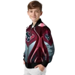 custom houston texans mesh chest red crocs black bomber jacket best selling