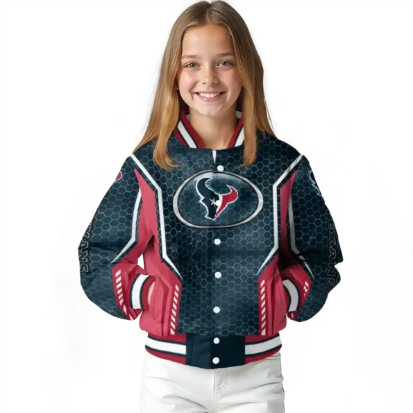 custom houston texans power plate blue varsity jacket top rated.webp